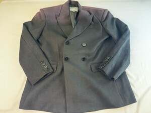 DBW Doublewin Blazer Mens Large Charcoal Gray Double Breasted Suit Jacket